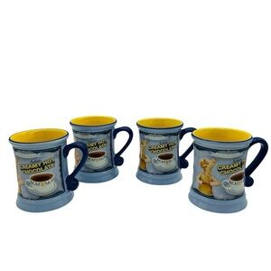 THE POLAR EXPRESS CREAMY HOT CHOCOLATE MUG SET OF 4 EUC